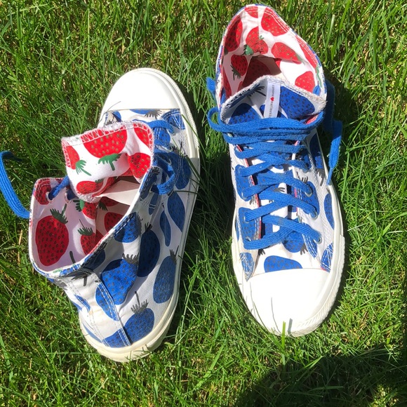 strawberry converse high tops